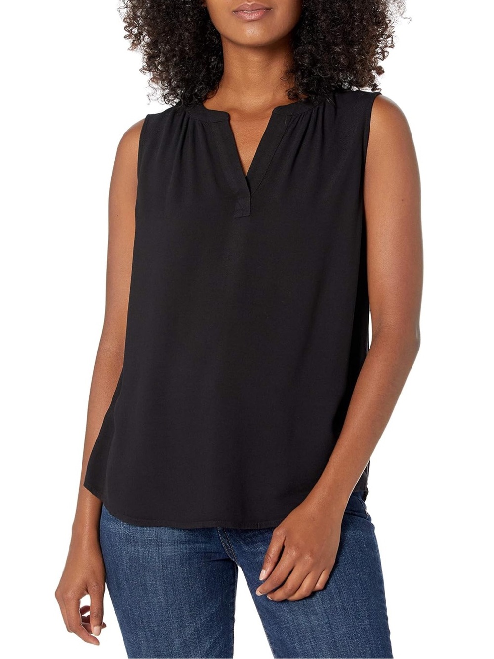Amazon Essentials Woven Sleeveless Top in Black
